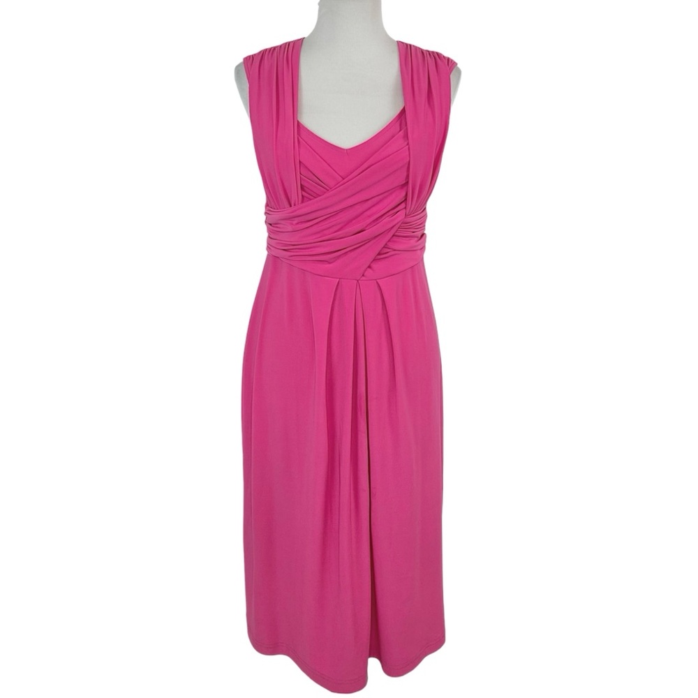 JOSEPH RIBKOFF Pink Sleeveless Jersey Knit Cocktail Dress Women’s Size 10
